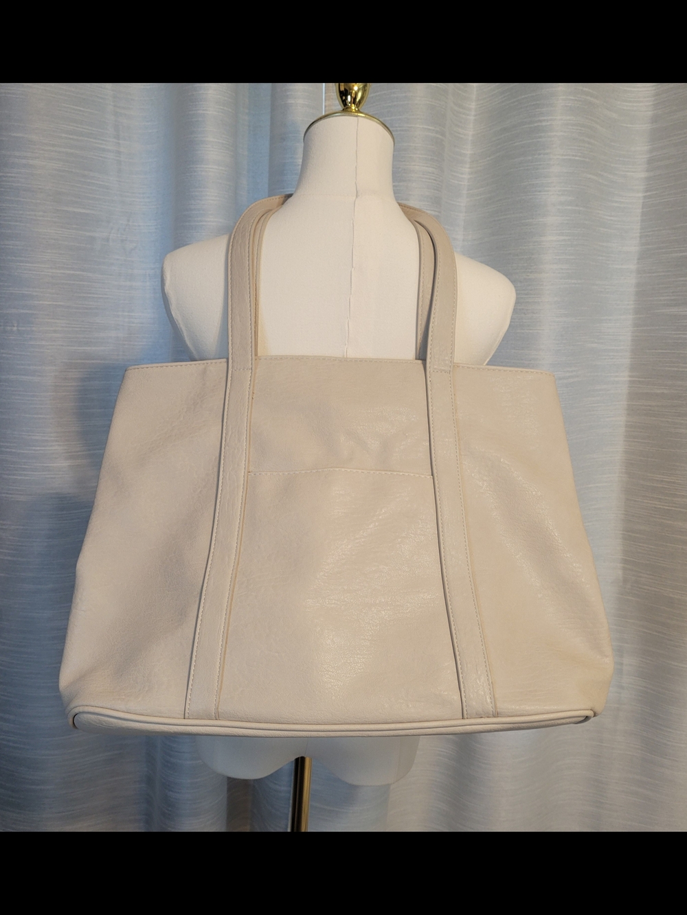 Antik Kraft Cream Vegan Leather Tote Bag